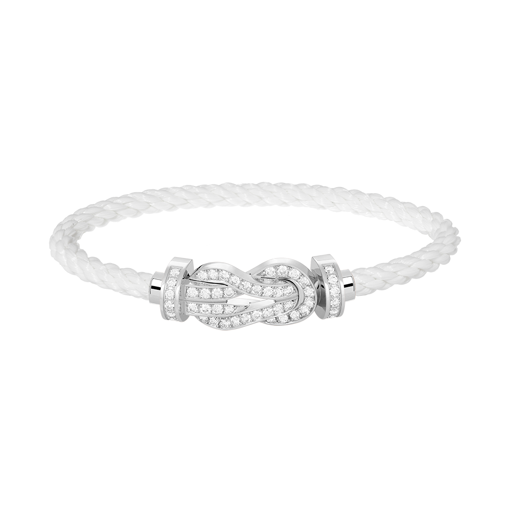 [Together Jewelry]CHANCE LARGE 8 FIGURE BUCKLE FULL DIAMOND BRACELET SILVER