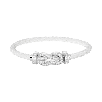 [Together Jewelry]CHANCE LARGE 8 FIGURE BUCKLE FULL DIAMOND BRACELET SILVER