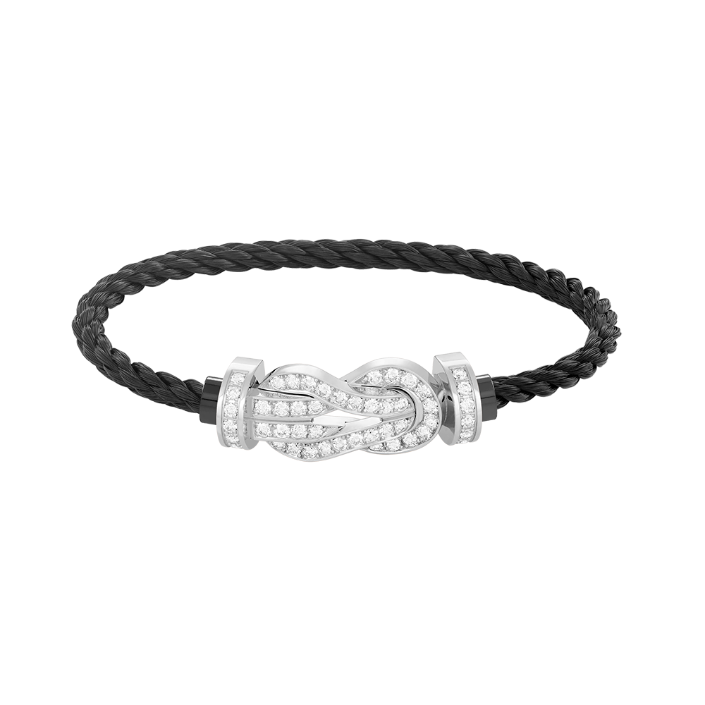 [Together Jewelry]CHANCE LARGE 8 FIGURE BUCKLE FULL DIAMOND BRACELET SILVER