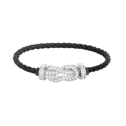 [Together Jewelry]CHANCE LARGE 8 FIGURE BUCKLE FULL DIAMOND BRACELET SILVER