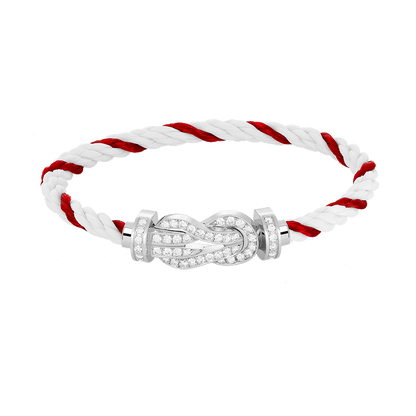 [Together Jewelry]CHANCE LARGE 8 FIGURE BUCKLE FULL DIAMOND BRACELET SILVER