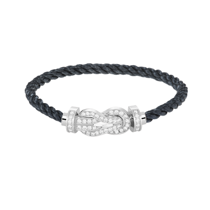 [Together Jewelry]CHANCE LARGE 8 FIGURE BUCKLE FULL DIAMOND BRACELET SILVER