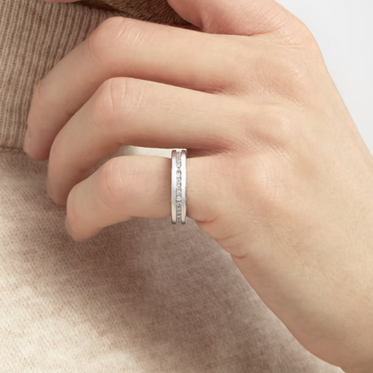 [Together Jewelry]ZERO 1 ONE-BAND PAVED DIAMONDS ON THE SPIRAL RING