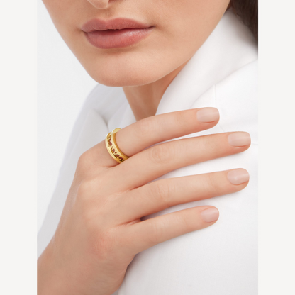 [Together Jewelry]ZERO 1 ONE-BAND WITH OPENWORK LOGO SPIRAL RING