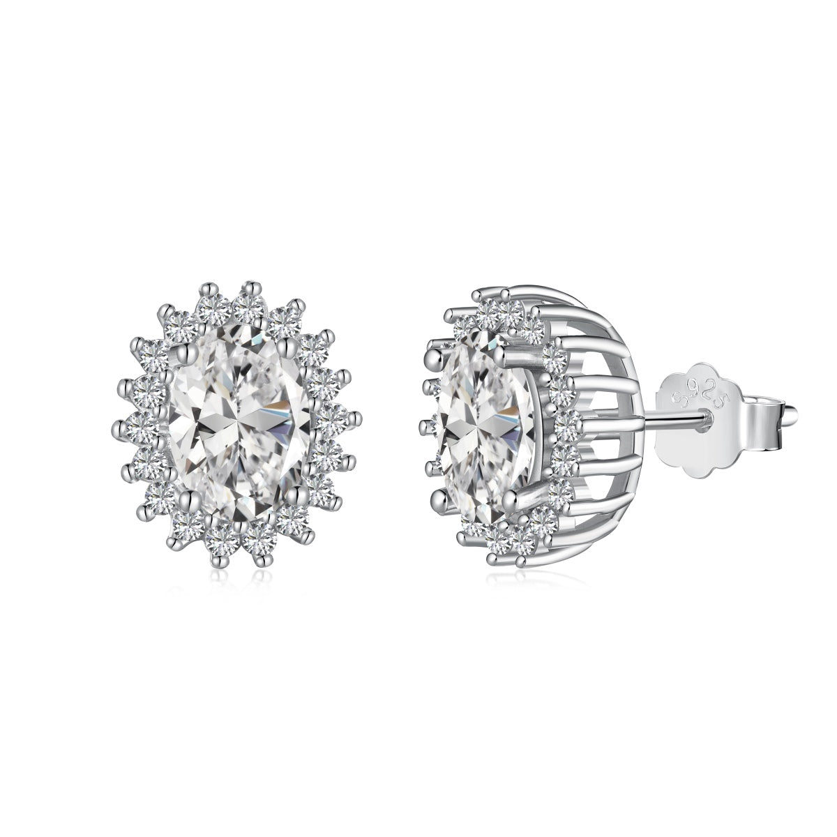 [Together]Delicate Radiant Oval Cut Daily Earrings