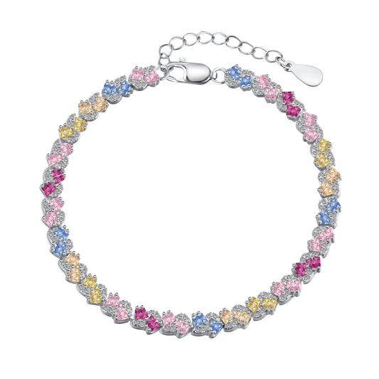 [Together]華やかなカラフルな花の形のパーティーブレスレット
