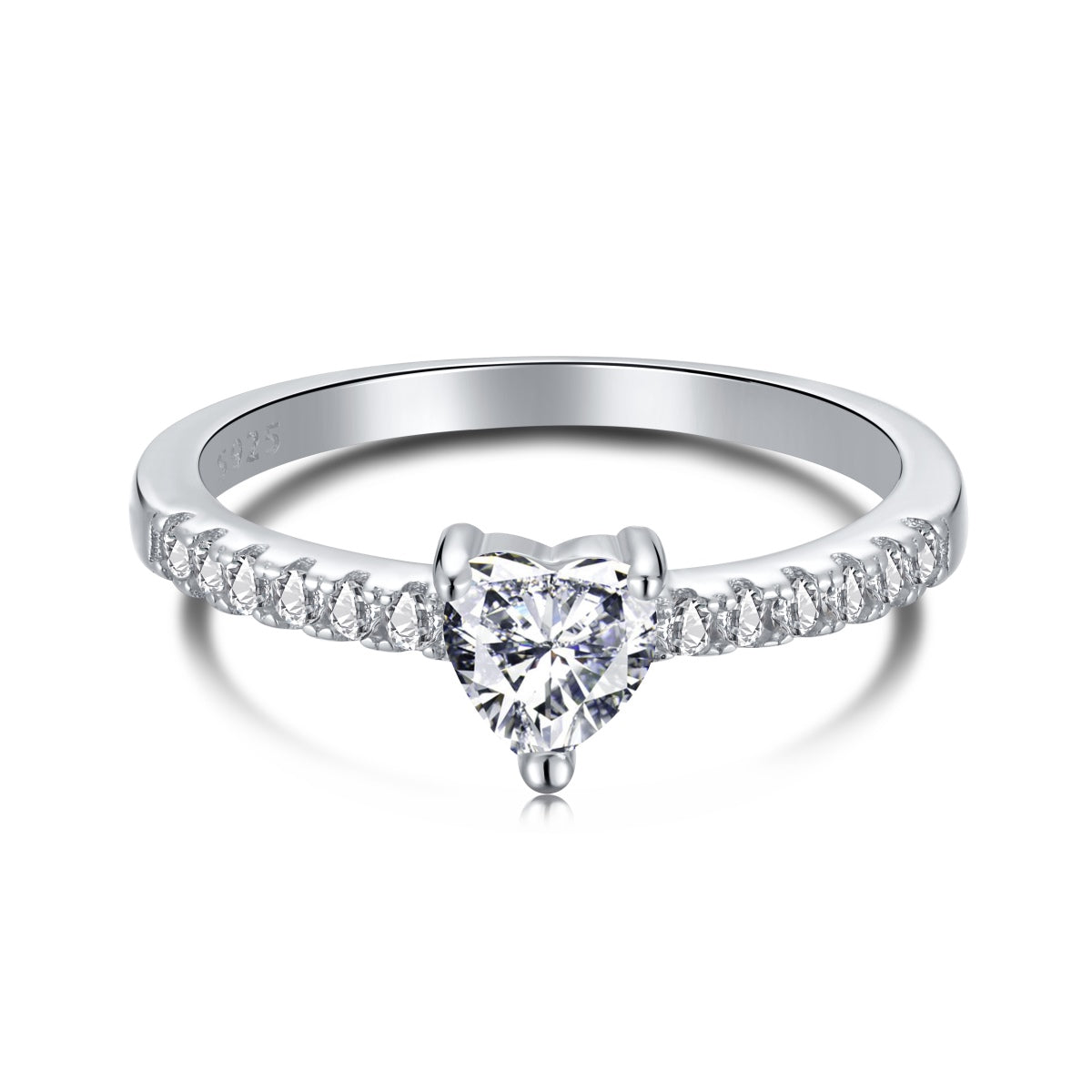 [Zusammen]0,5 Karat CaratEternity Charmanter Herzform-Liebhaberring