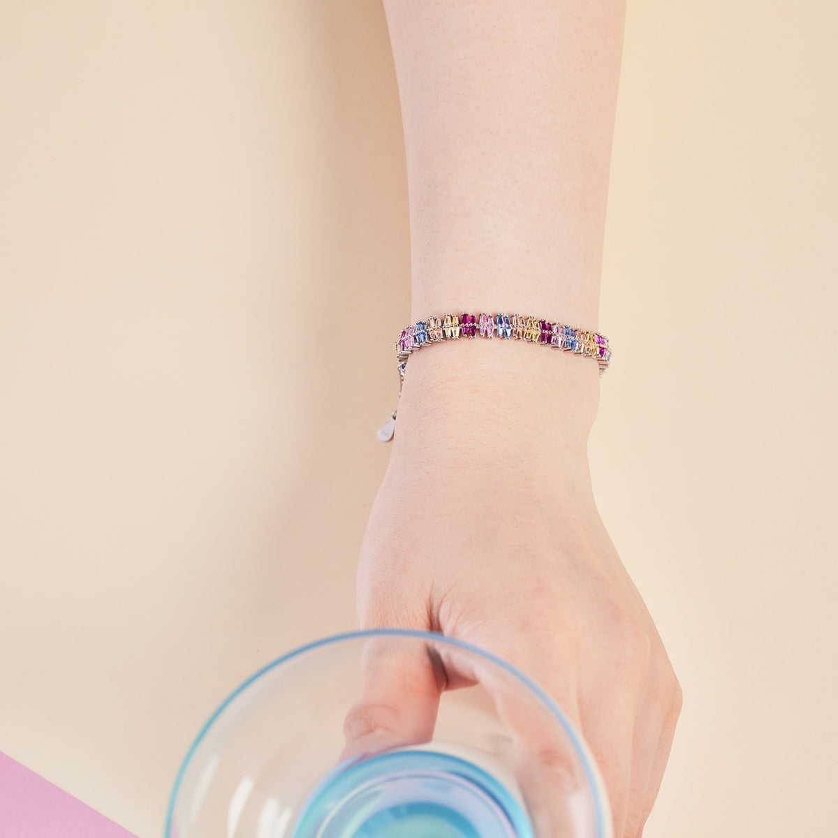 [Together]Funkelndes, exquisites Party-Armband mit mehreren Schliffarten