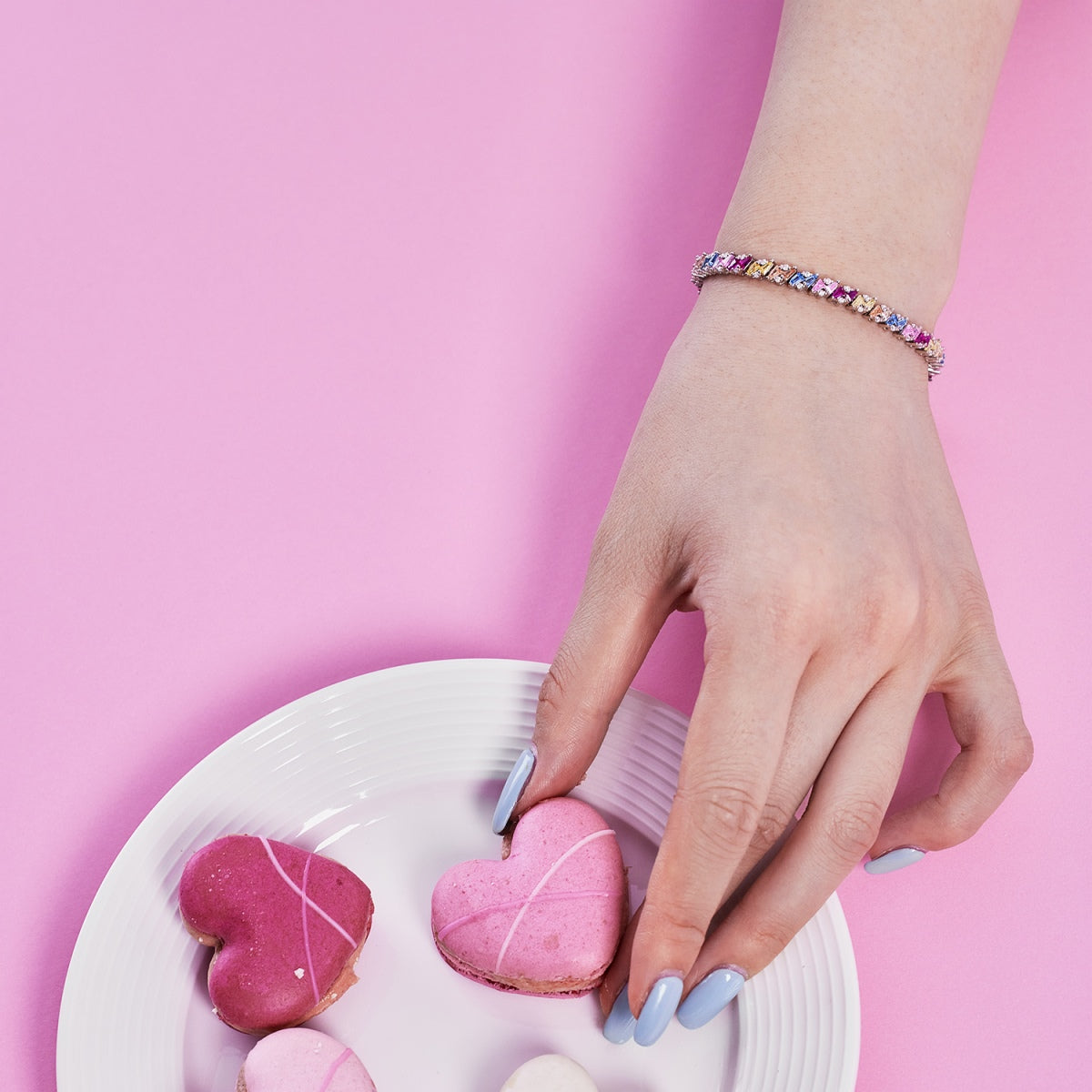 [Together] Verziertes funkelndes Party-Armband mit mehreren Schliffarten