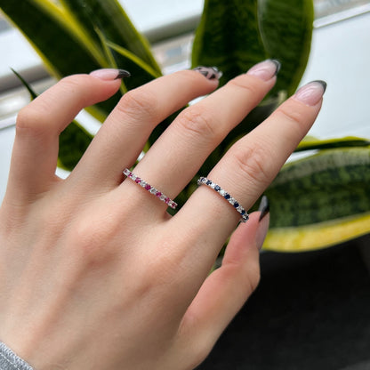 [Zusammen]Exquisiter bunter Tennisring mit rundem Schliff