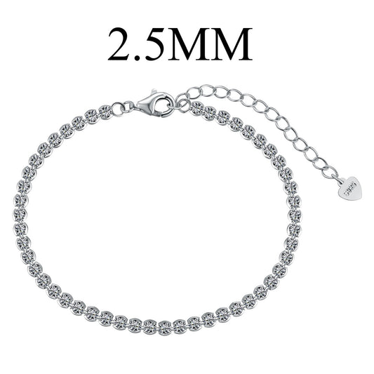 [Zusammen]Schillerndes funkelndes Armband im Rundschliff für jeden Tag