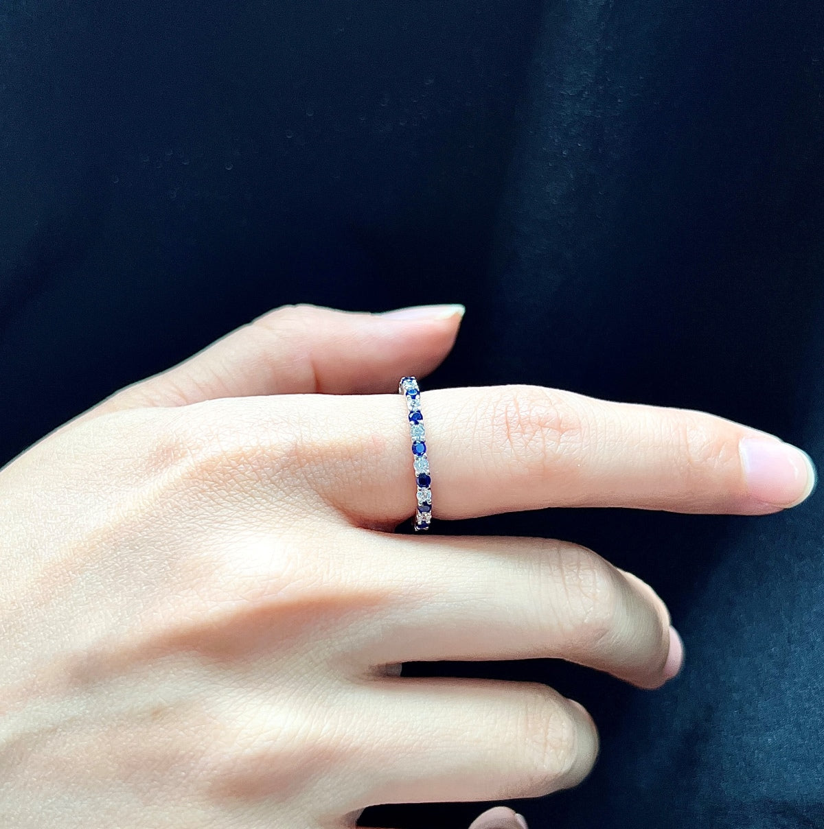 [Zusammen]Exquisiter bunter Tennisring mit rundem Schliff