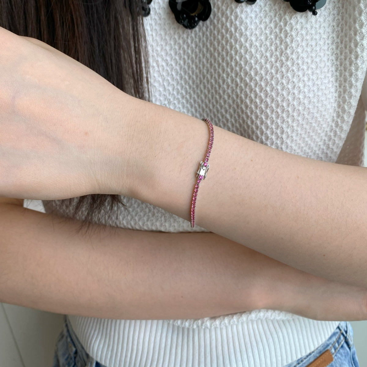 [Zusammen]Schillerndes buntes Armband im Rundschliff für jeden Tag