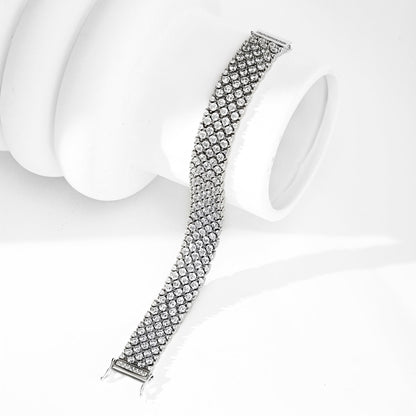 [Zusammen] Verziertes, elegantes Party-Armband mit rundem Schliff