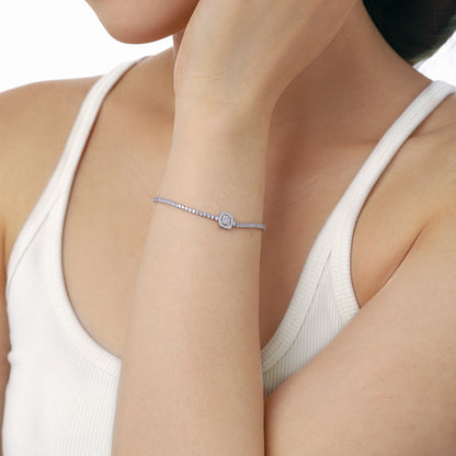 [Zusammen]Luxuriöses schillerndes Bankettarmband in quadratischer Form