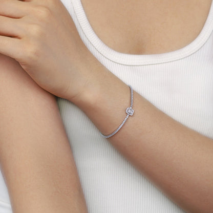 [Zusammen]Luxuriöses schillerndes Bankettarmband in quadratischer Form