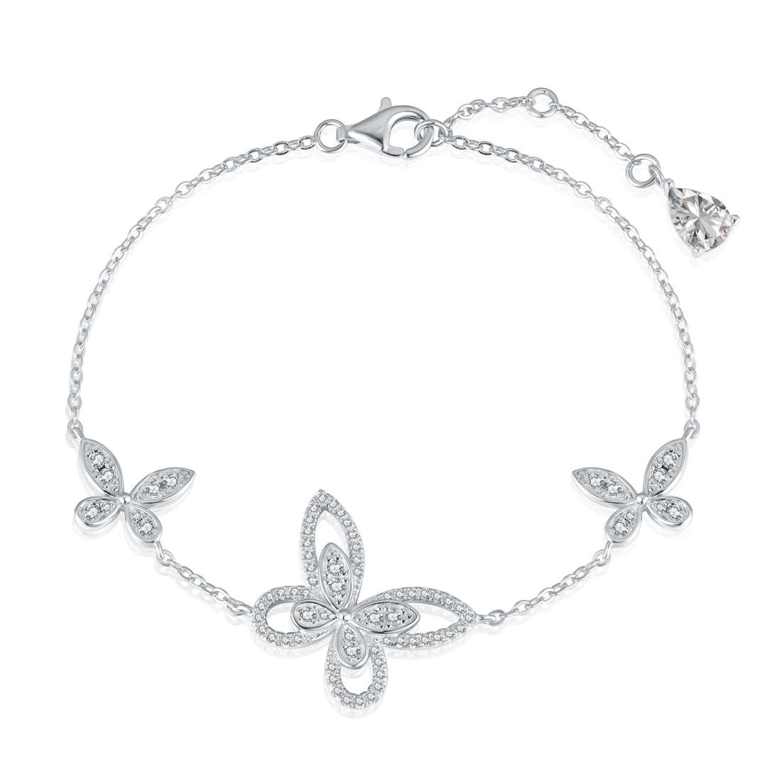 [Zusammen] Zartes Armband mit Schmetterlingsanhänger