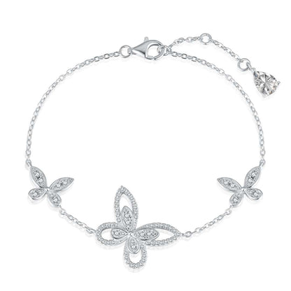 [Zusammen] Zartes Armband mit Schmetterlingsanhänger