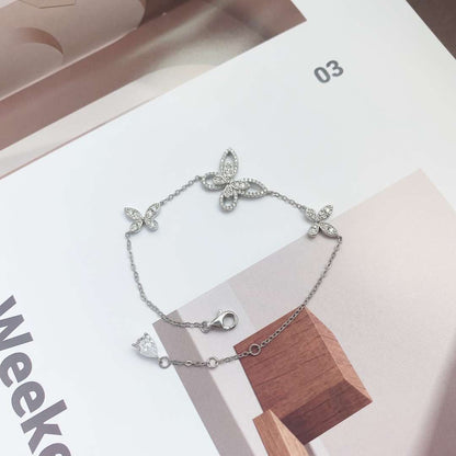 [Zusammen] Zartes Armband mit Schmetterlingsanhänger