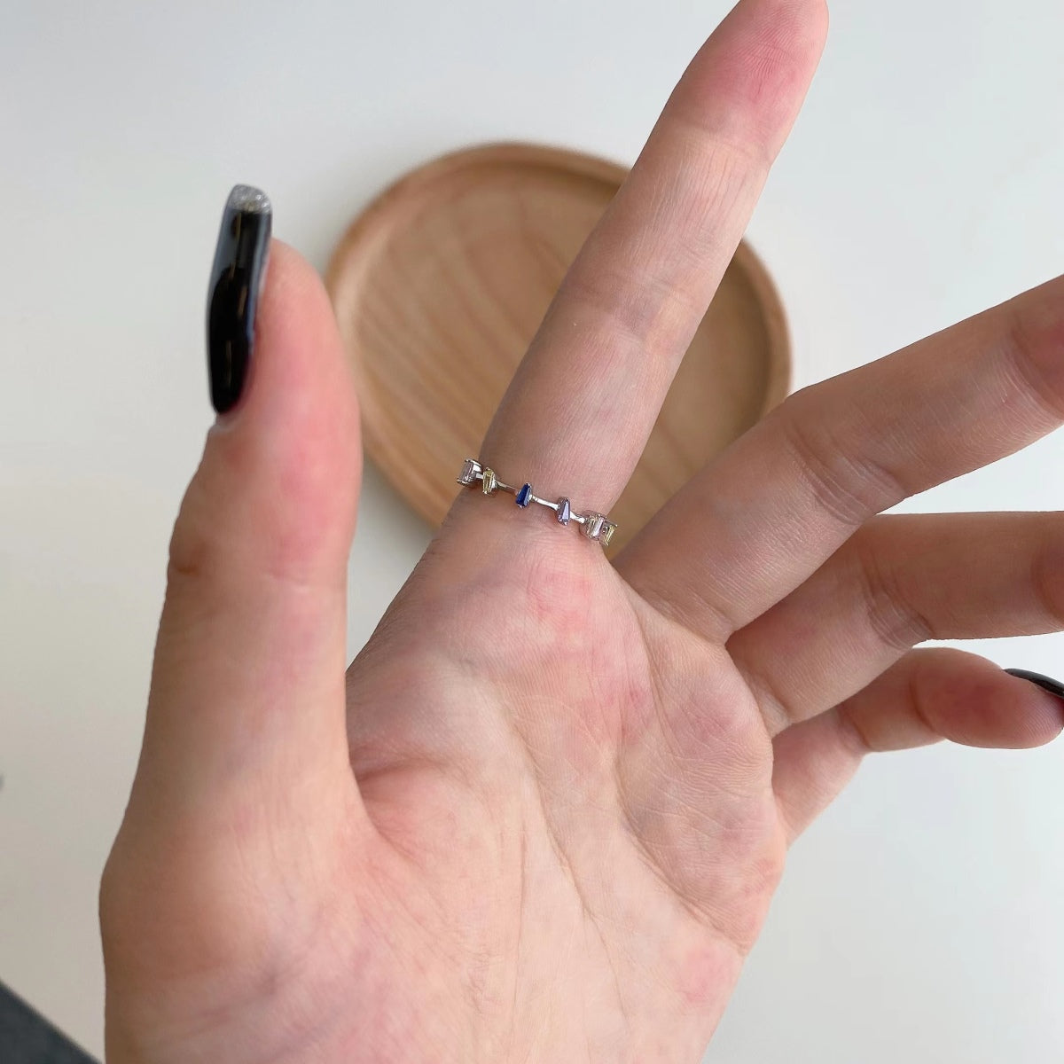 [Together]Einzigartiger Trapezschliff-Tagesring