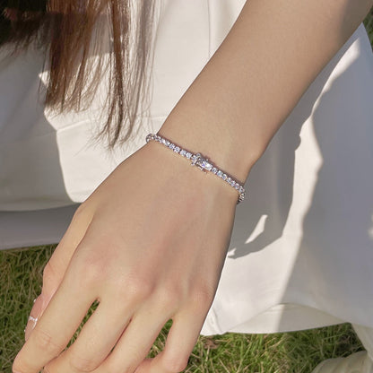 [Zusammen] Strahlendes buntes Party-Armband im Rundschliff