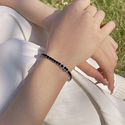 [Zusammen] Strahlendes buntes Party-Armband im Rundschliff