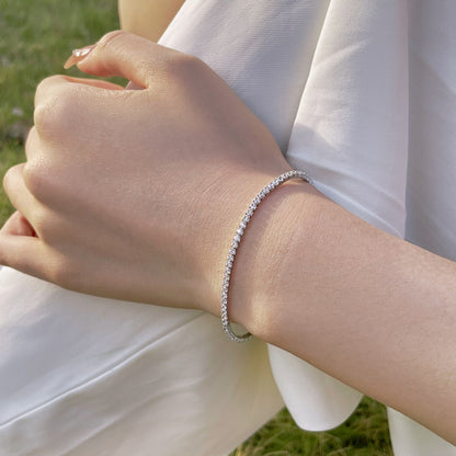 [Zusammen] Strahlendes buntes Party-Armband im Rundschliff