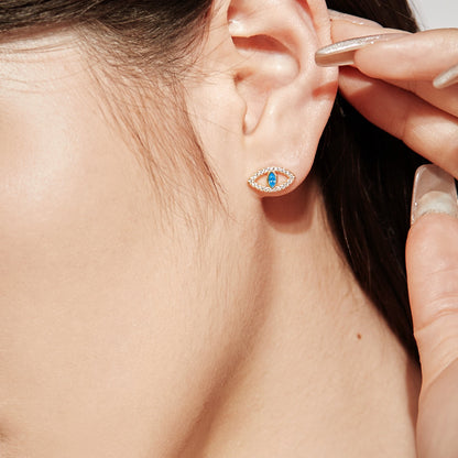 [Zusammen] Blaue Teufelsaugen Hohlohrstecker