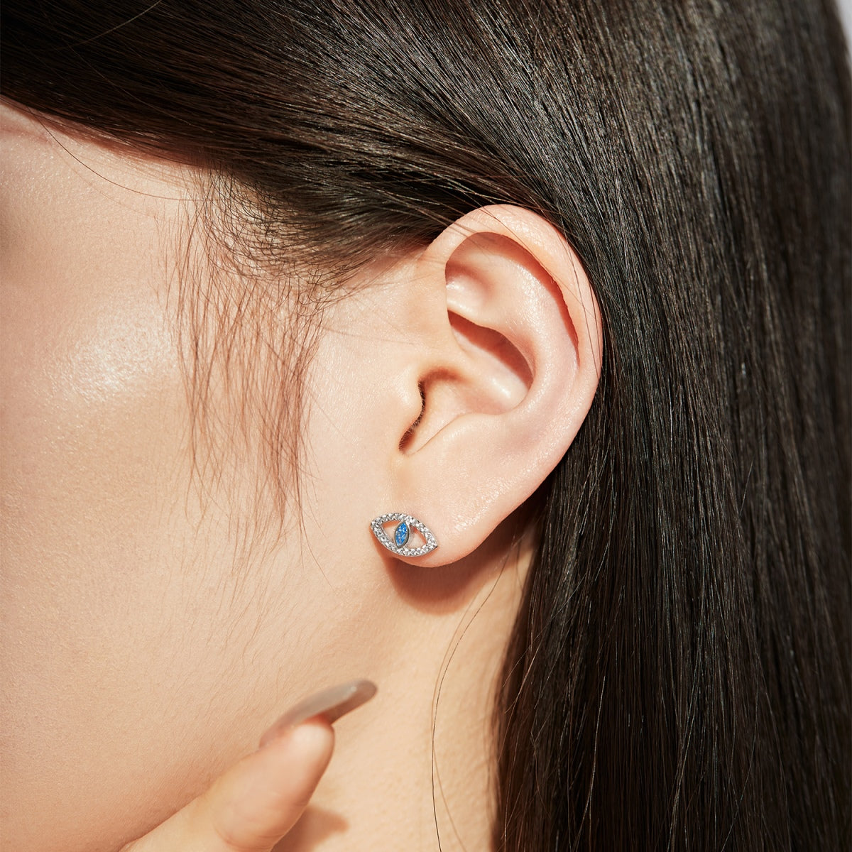 [Zusammen] Blaue Teufelsaugen Hohlohrstecker