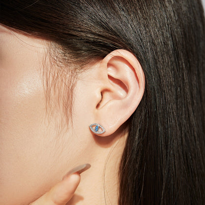 [Zusammen] Blaue Teufelsaugen Hohlohrstecker