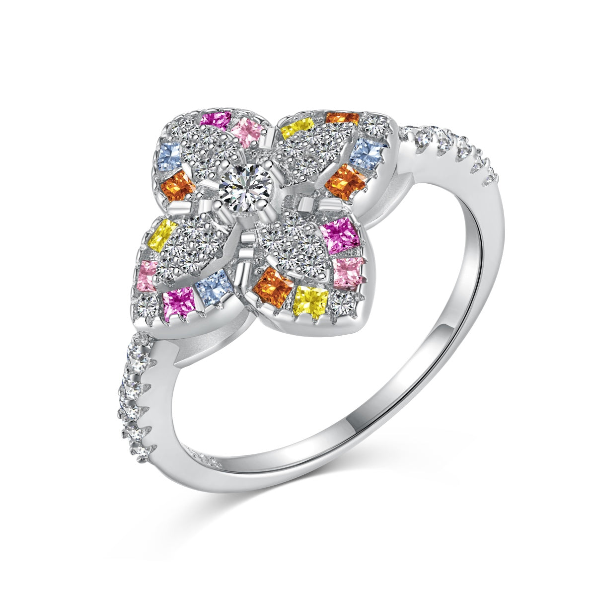 [Zusammen]Luxuriöser bunter Bankettring in Blumenform