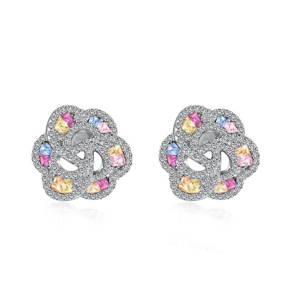 [Together]Exquisite Flower Shape Daily Earrings