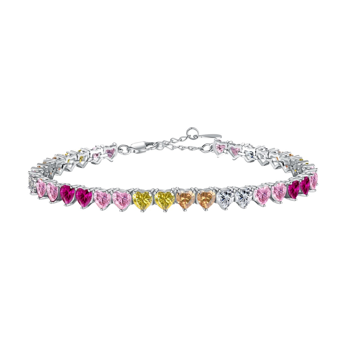 [Zusammen]Luxuriöses buntes romantisches Armband in Herzform für Liebhaber