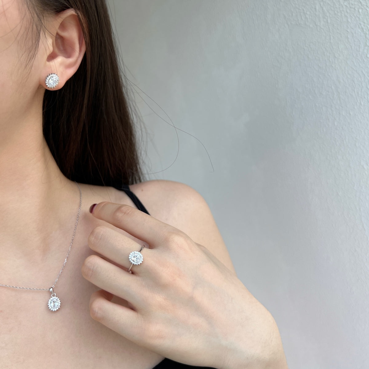 [Together]Delicate Radiant Oval Cut Daily Earrings