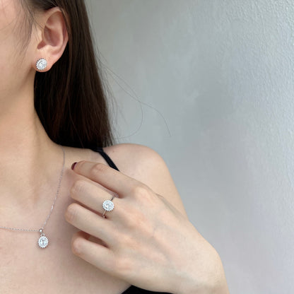 [Together]Delicate Radiant Oval Cut Daily Earrings