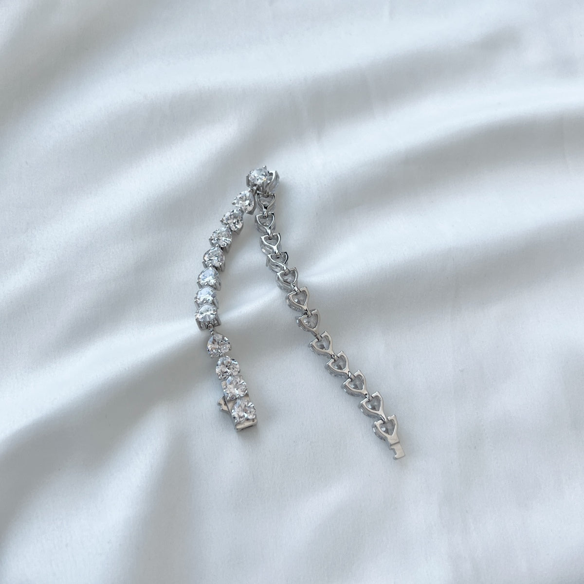 [Zusammen]0,75 Karat elegantes romantisches Herzform-Liebhaberarmband