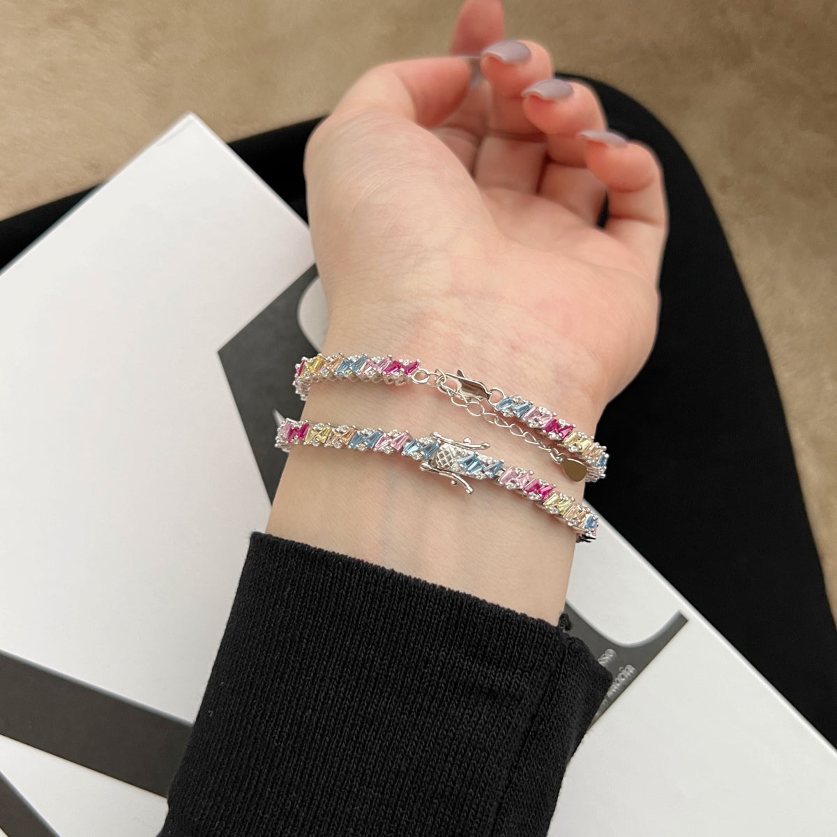 [Together] Verziertes funkelndes Party-Armband mit mehreren Schliffarten