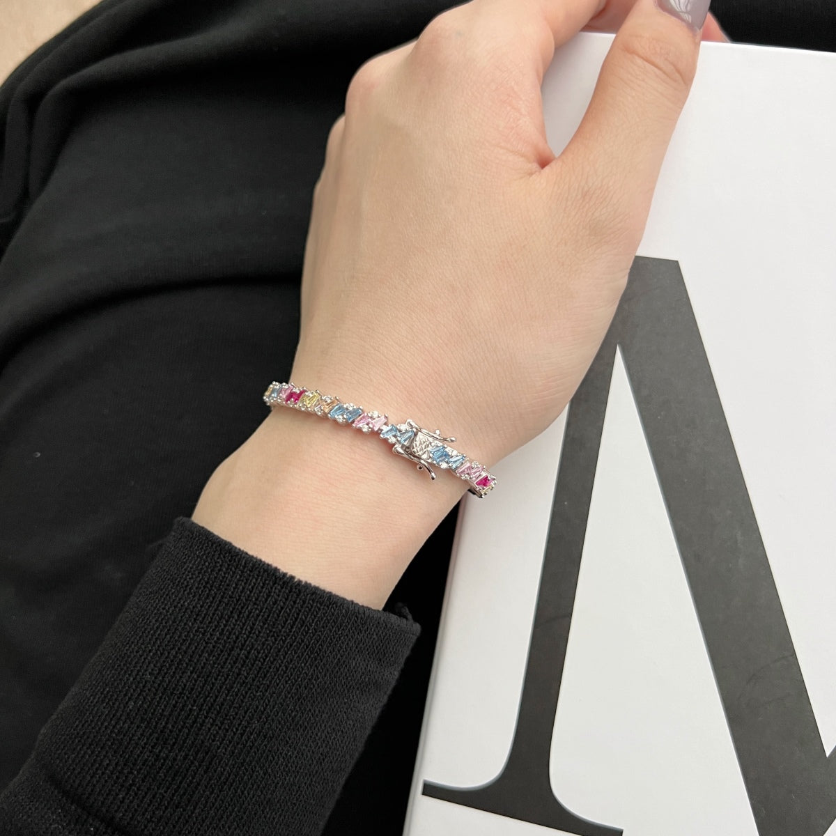 [Together] Verziertes funkelndes Party-Armband mit mehreren Schliffarten