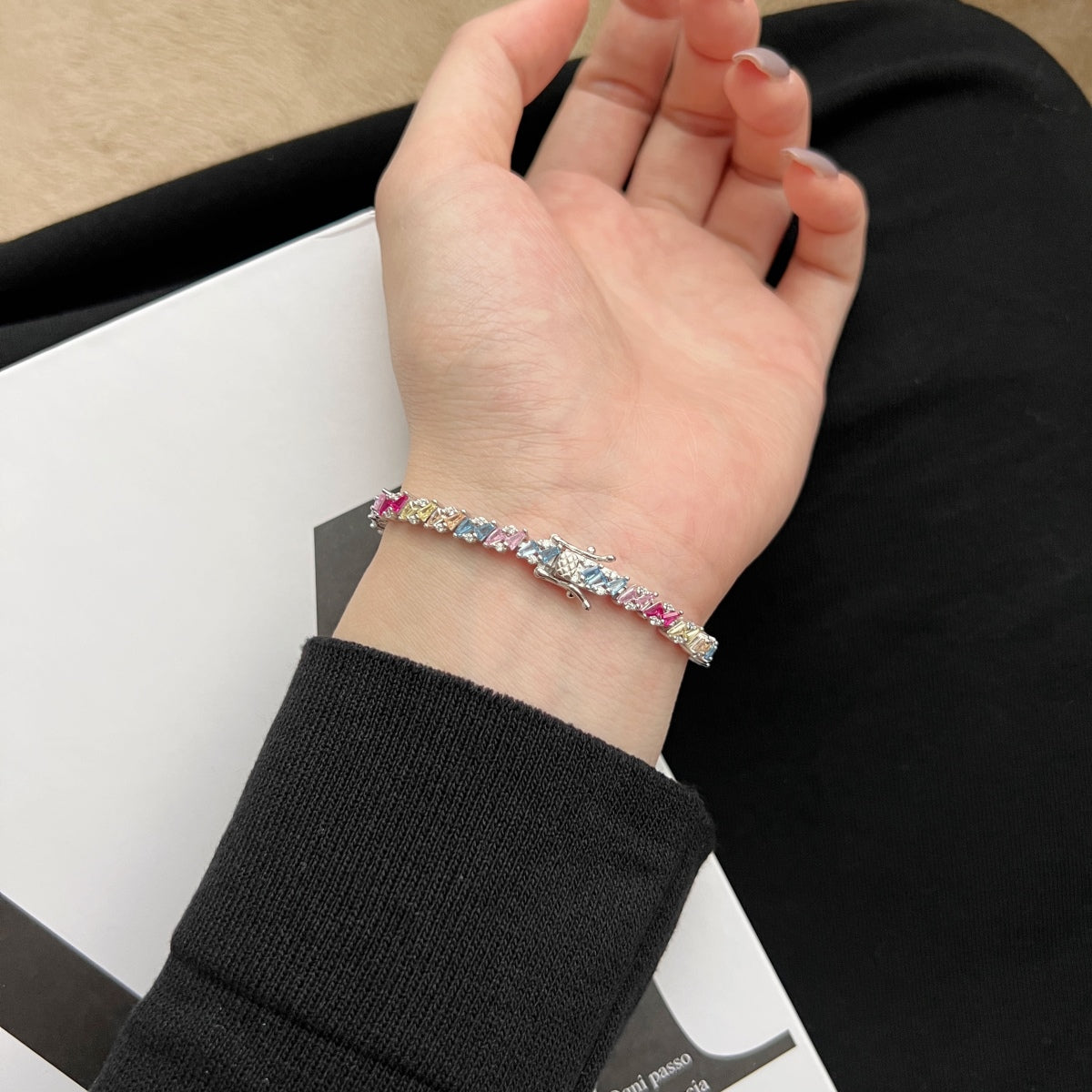 [Together] Verziertes funkelndes Party-Armband mit mehreren Schliffarten