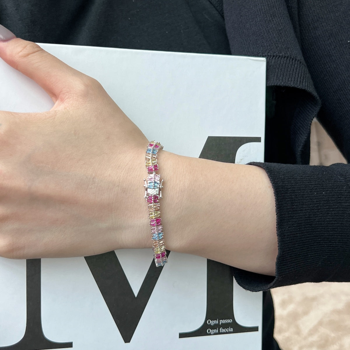 [Together]Funkelndes, exquisites Party-Armband mit mehreren Schliffarten