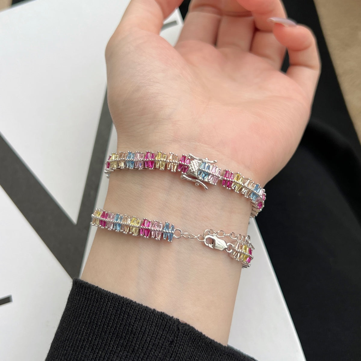 [Together]Funkelndes, exquisites Party-Armband mit mehreren Schliffarten