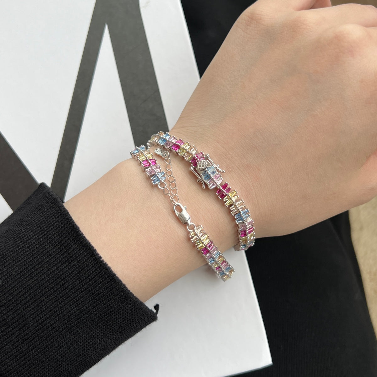 [Together]Funkelndes, exquisites Party-Armband mit mehreren Schliffarten