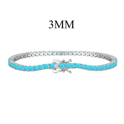 [Zusammen]Zierliches, bezauberndes Tennisarmband mit rundem Schliff