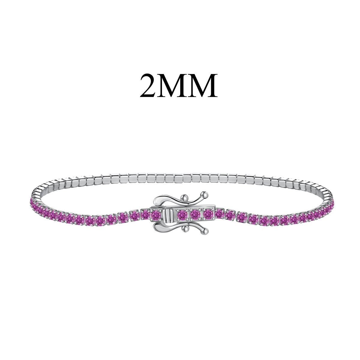 [Zusammen] Strahlendes buntes Party-Armband im Rundschliff