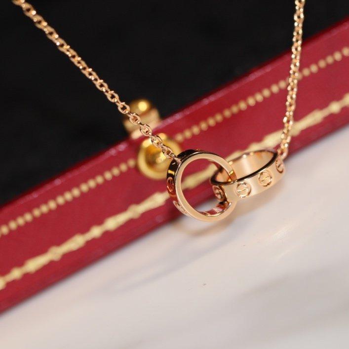 [Together Jewelry]LOVE NECKLACE PINK GOLD AND SILVER