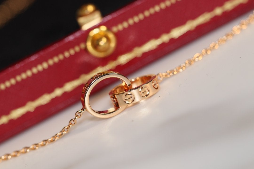 [Together Jewelry]LOVE NECKLACE PINK GOLD AND SILVER