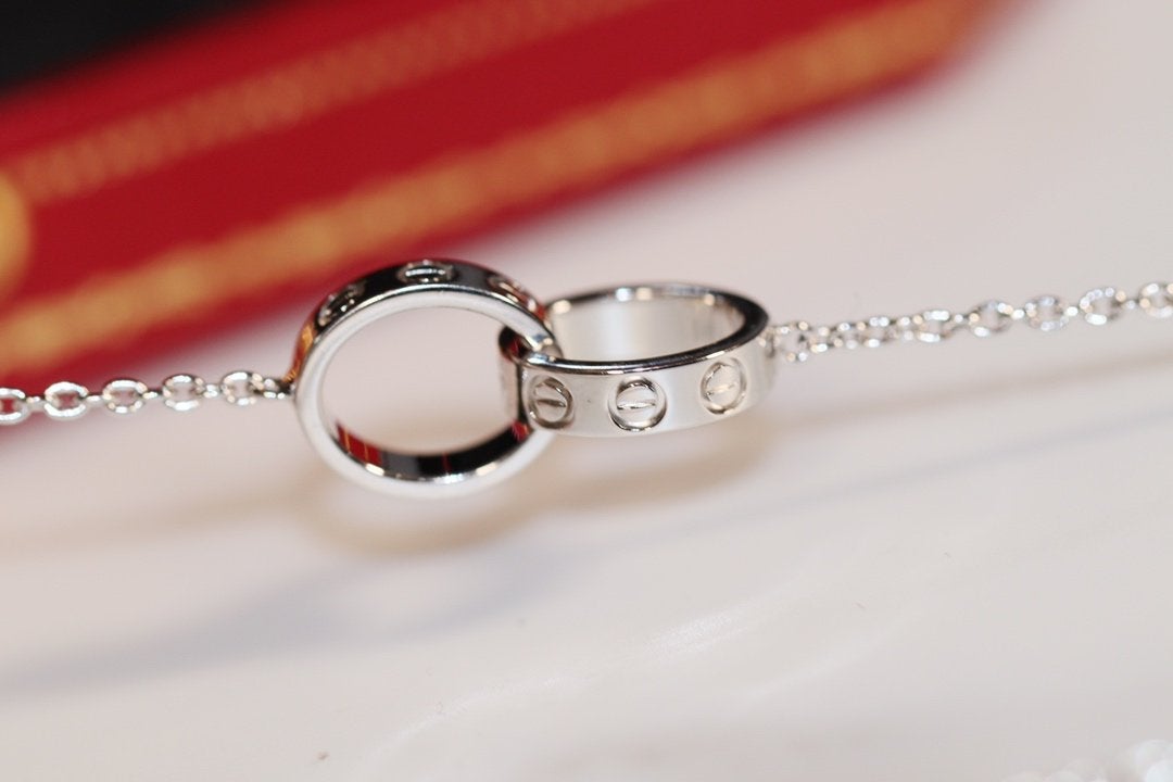 [Together Jewelry]LOVE NECKLACE PINK GOLD AND SILVER