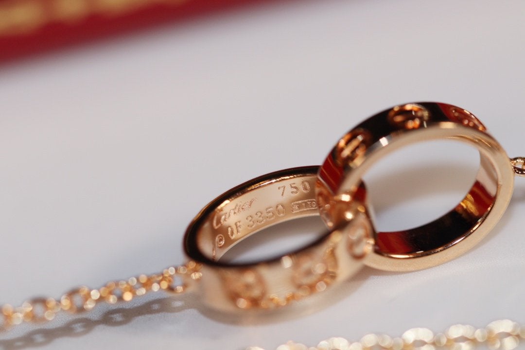 [Together Jewelry]LOVE NECKLACE PINK GOLD AND SILVER