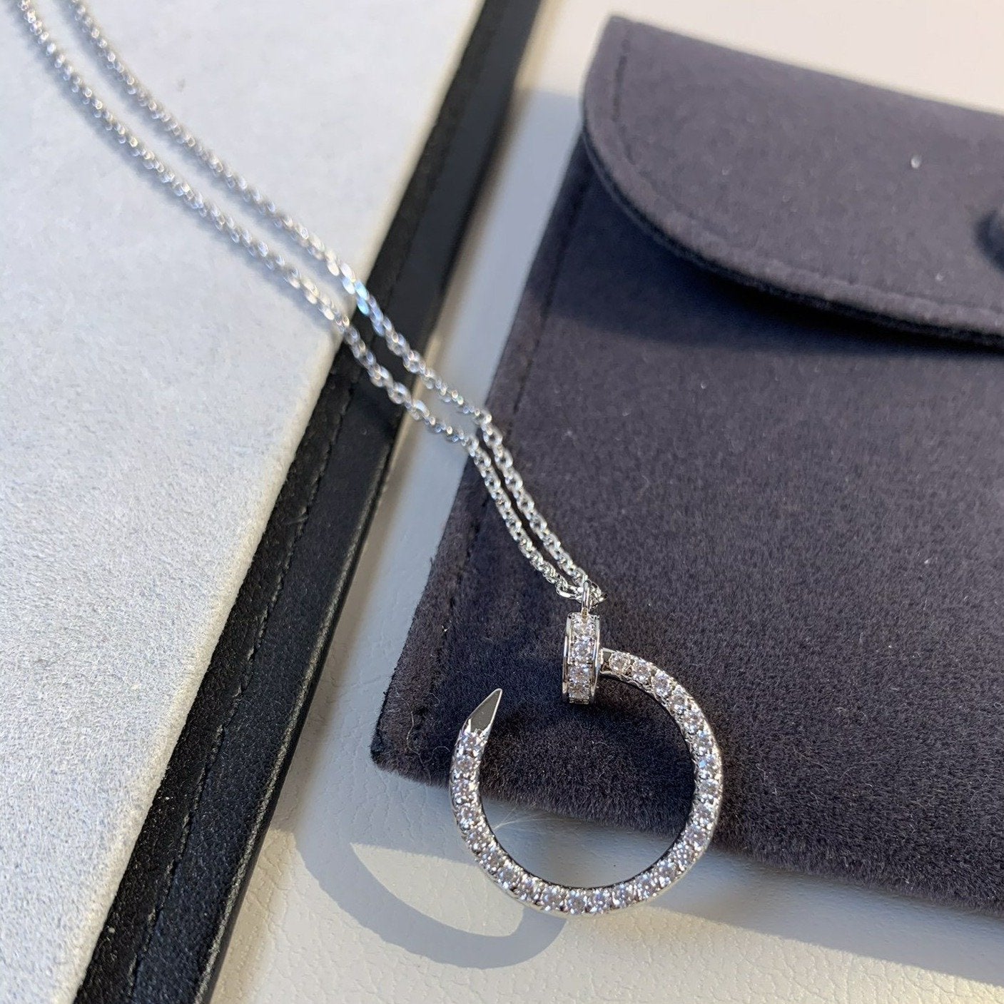 [Together Jewelry]JUSTE NECKLACE SILVER DIAMONDS