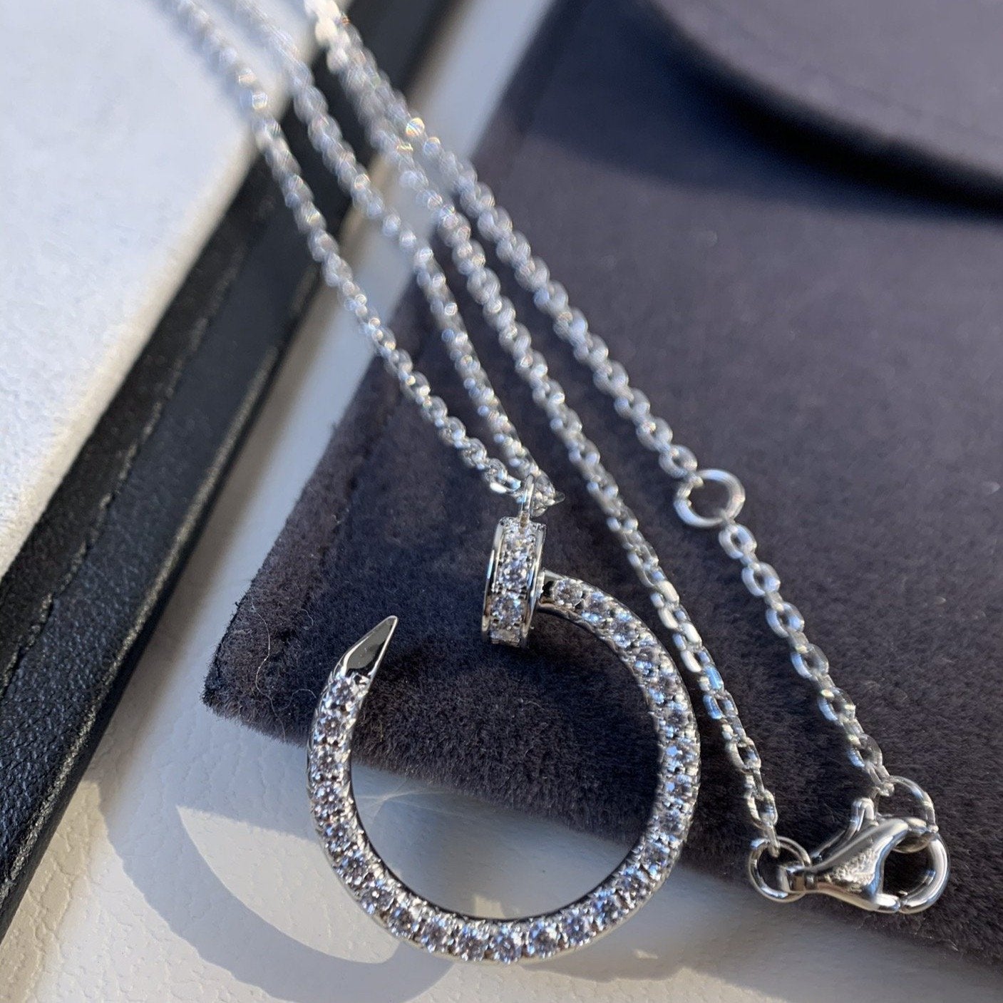 [Together Jewelry]JUSTE NECKLACE SILVER DIAMONDS